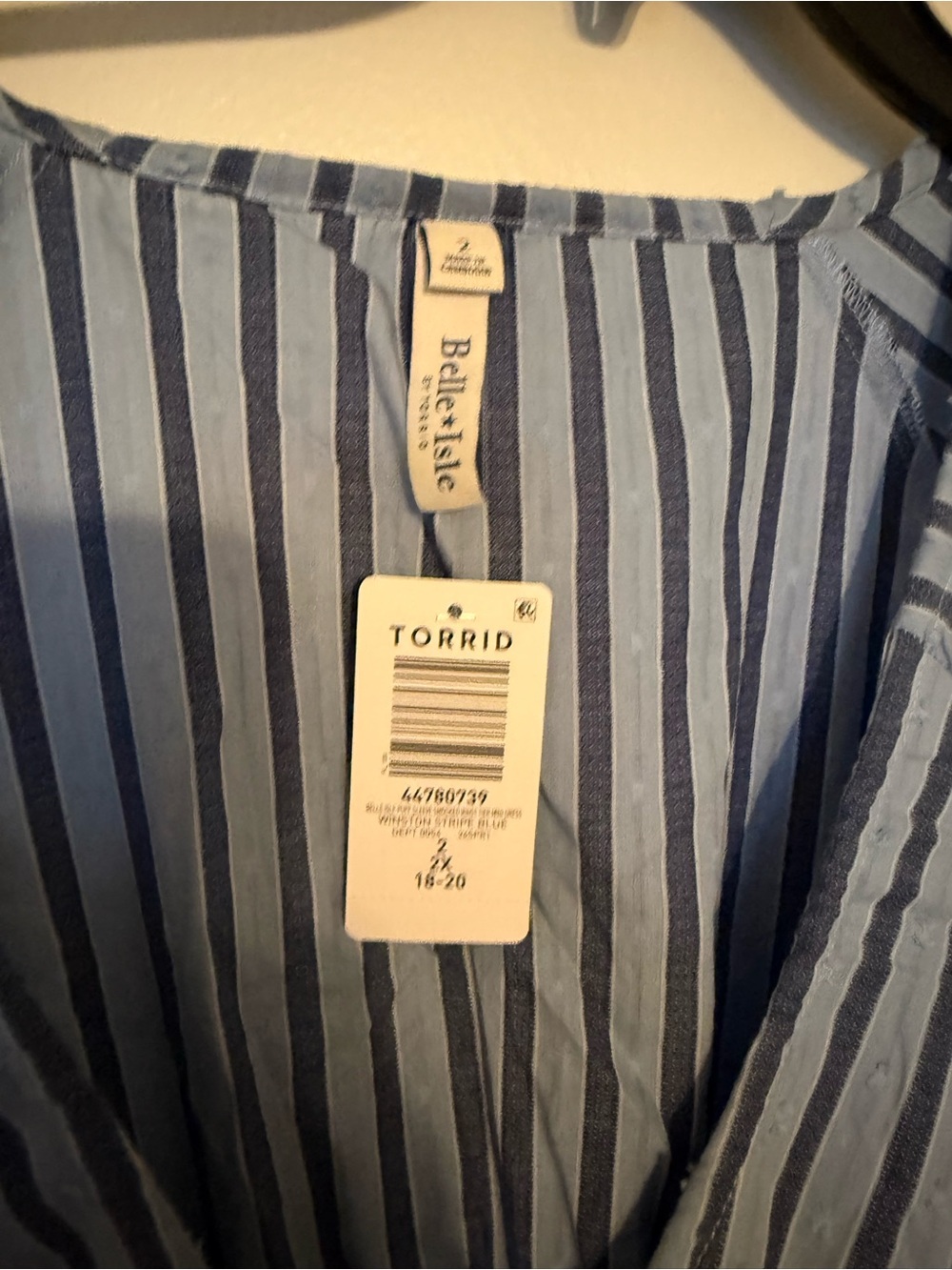 NWT Belle Isle by Torrid Puff Sleeve Smocked Mini Dress in Blue Size 2=2X=18/20 - Picture 6 of 10